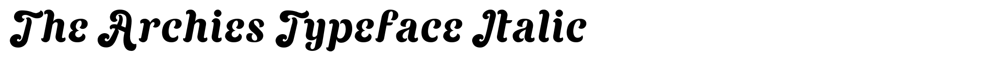 The Archies Typeface Italic image
